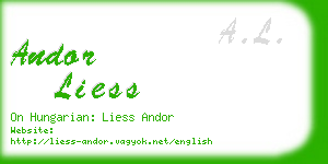 andor liess business card